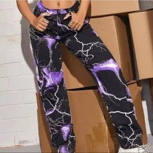Jaded London Purple Lightning Skate Jeans